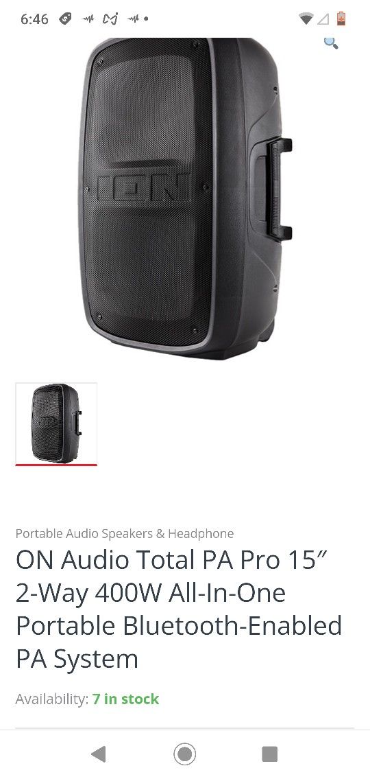 ION TOTAL PA PRO Party speaker for Sale in Gibsonton, FL OfferUp