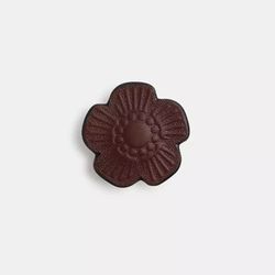 Coach Create Small Leather Tea Rose Flower Embellishment Rivet
