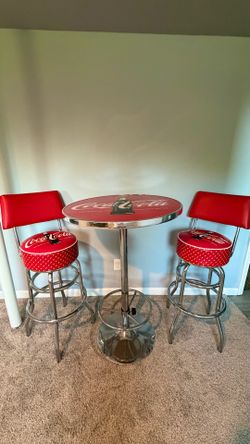Coca-Cola table and chair set