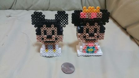 Mickey and Minnie 3d wedding perler beads figures