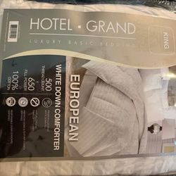 🤍 Hotel Grand Luxury Queen White Down Comforter – 650 Fill Power