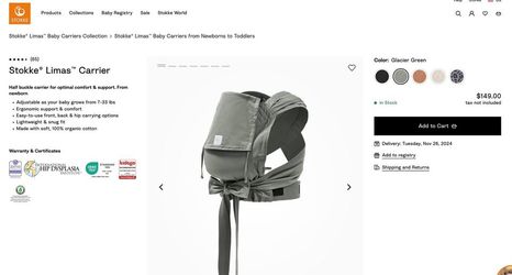 BRAND NEW IN BOX WITH TAGS STOKKE LIMAS CARRIER | BABYBJORN LALO NUNA