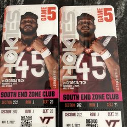 Virginia Tech versus Georgia Tech football Tickets