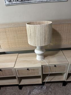 Q Bed frame / Lamp/ 4 Dressers