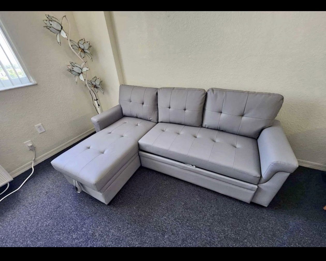 SLEEPER SECTIONAL in grey 🩶😍
