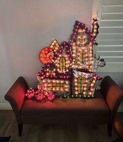 NEW - Halloween Haunted House Light-Up Decoration