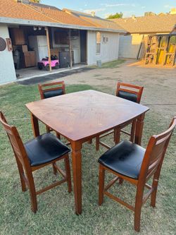 Dining table and chairs