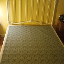 Full Size Bed Frame  Headboard Spring Box