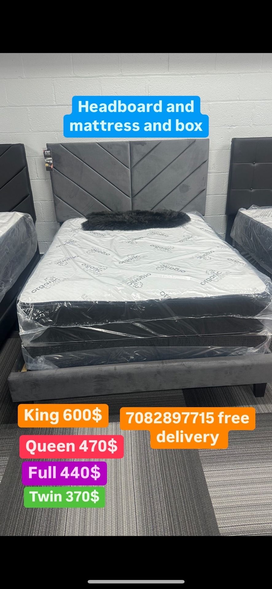 Huge sale for Mattress And Box Twin size mattress and box 150.$ full 190$ Queen 200$ king 290$. Mattress And Box and frame and headboard. King 580$ Qu,All Products : American Fashion Style Bags On Sale