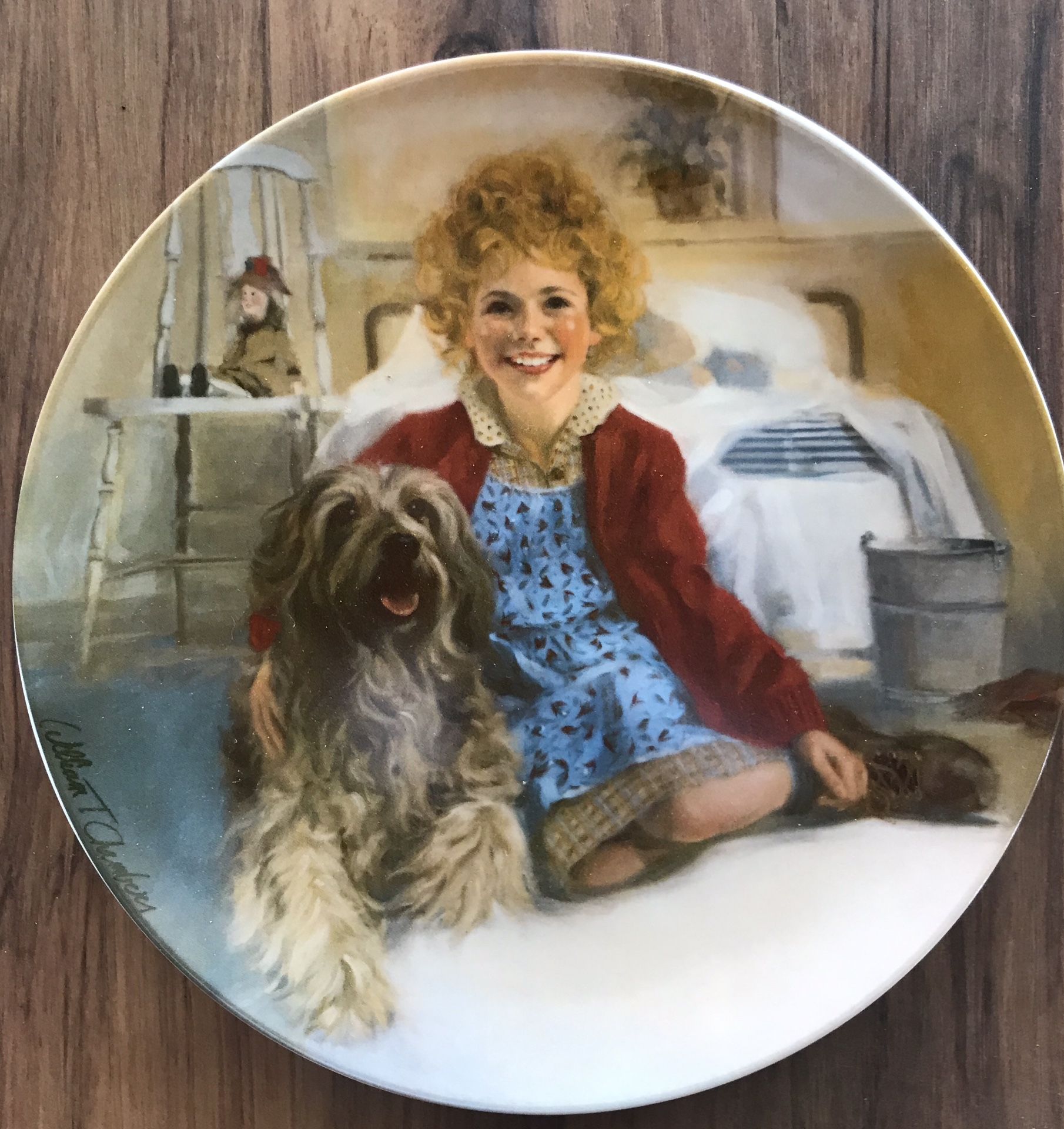 Knowles Annie and Sandy collectors plate first issue Little Orphan Annie