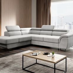 Sectional Lagozzo L with Sleeper and Storage