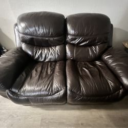Brown Leather Recliner Couches 