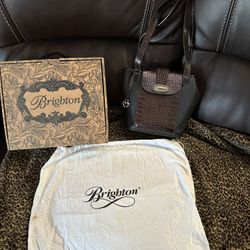 Vintage Brighton leather bucket tote