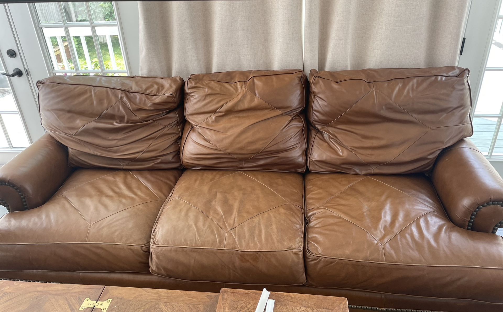 Leather Henredon Sofa