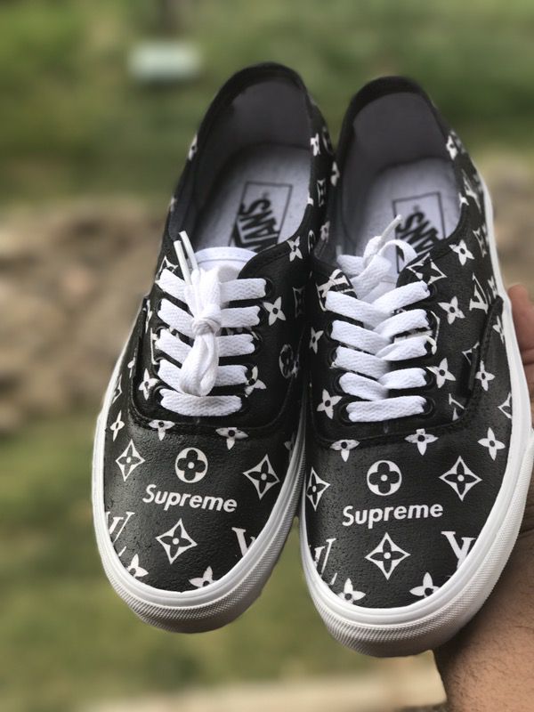 Supreme x Louis Vuitton Vans Slip On CUSTOM 