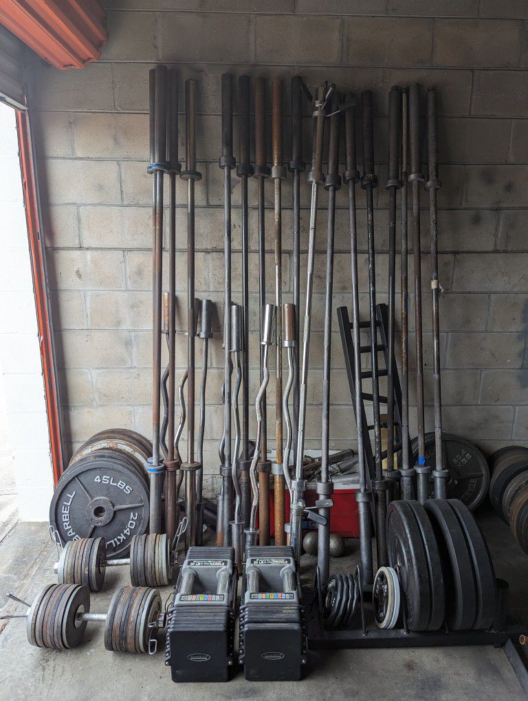 Olympic Barbells, Benches, Plates, Racks, Dumbbells And More!