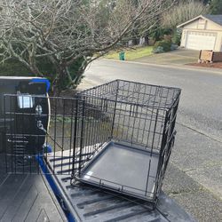 Small Dog Puppy Rabbit Kennel Crate Collapsible like New 24” L by 17”W 19”