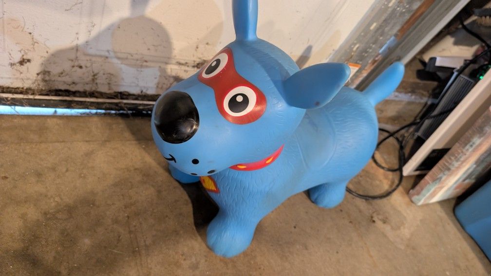 Blue Bouncy Dog