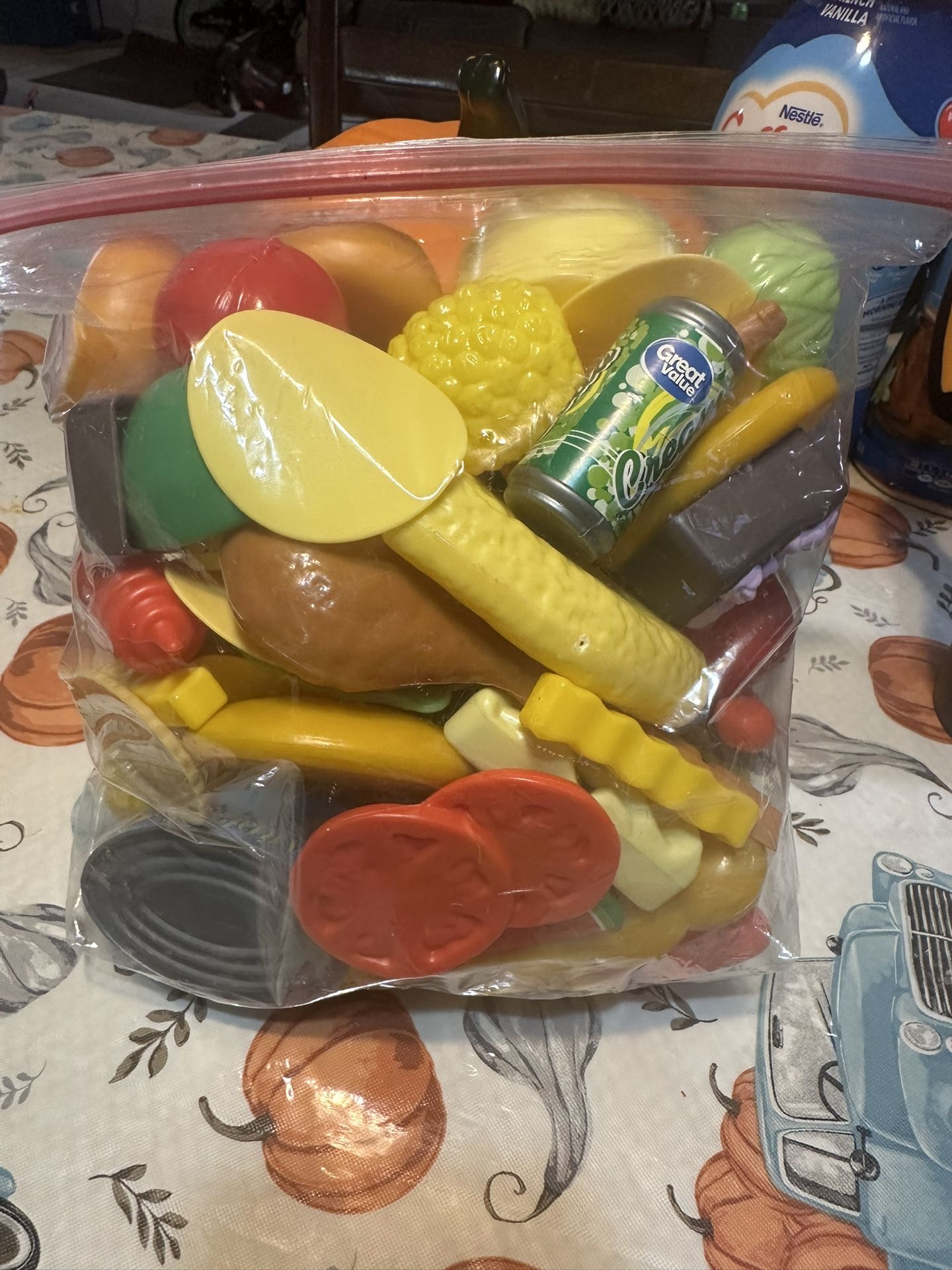 Toy vegetable, and things like for a play kitchen