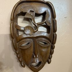 Wooden Mask Wall Art