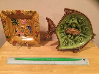 Vintage souvenir ashtrays
