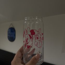 Minnie And Daisy Glass Cup