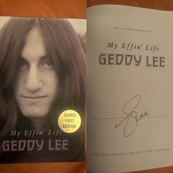 GEDDY LEE MY EFFIN LIFE SIGNED AUTOGRAPHED PRESALE RUSH SOLD OUT RARE