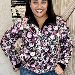 Saltwater Luxe Quilted Floral Bomber Jacket for Sale in Long Beach