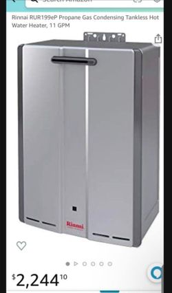 Rinnai RUR199eP Propane Gas Condensing Tankless Hot Water Heater, 11 GPM-  Brand New for Sale in Los Angeles, CA - OfferUp