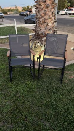 Set of two black Rocking chairs. See description & Pics. Clovis. Ashlan & Fowler. FCFS