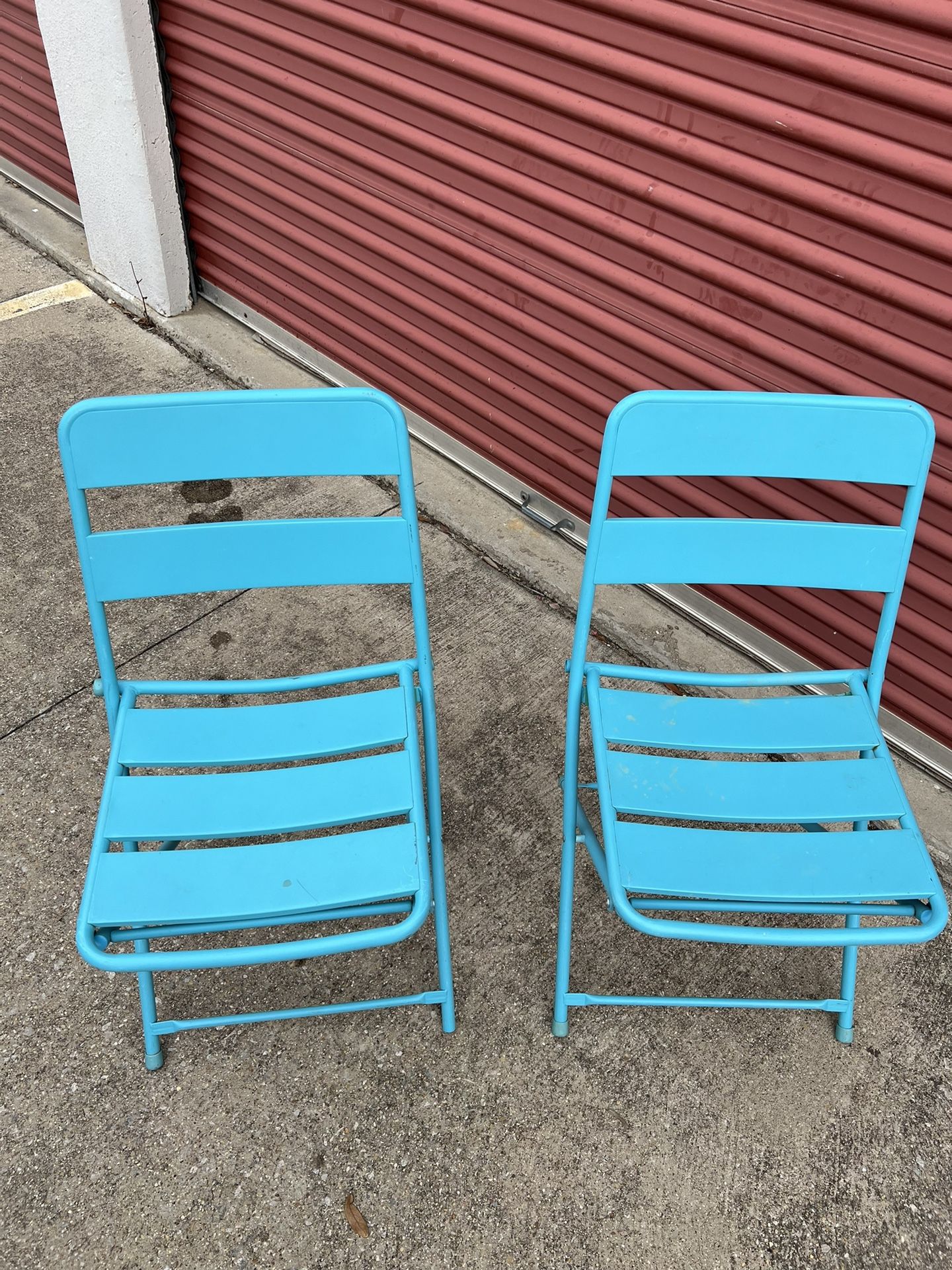 Sky Blue Folding Chairs