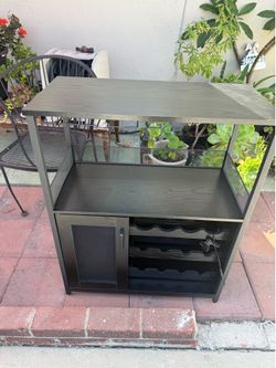 Bar cabinet with led lights