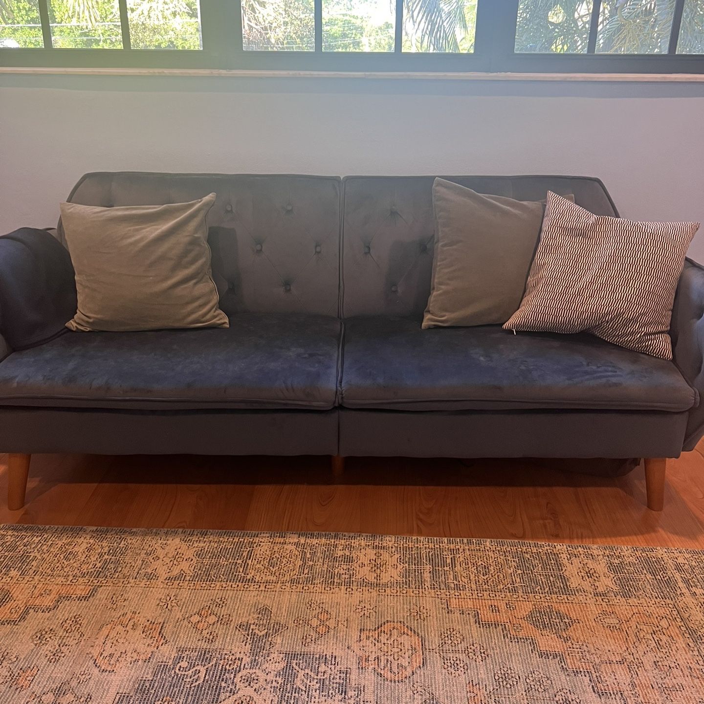 Velvet Futon Couch