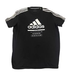 Adidas Shirt Mens Size Large Ultimate Crew Neck Short Sleeve Logo Black