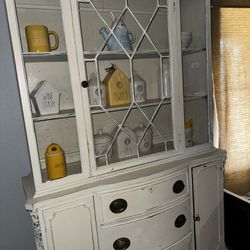 China Cabinet Hutch Farmhouse Style