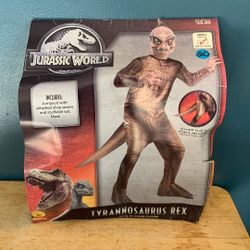 HALLOWEEN JURASSIC WORLD JURASSIC PARK T-REX DINOSAUR KIDS SIZE SMALL 4-6 COSTUME 