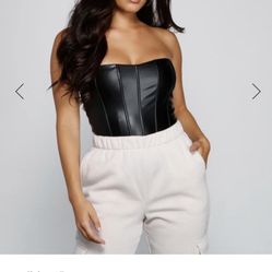 Black Corset Bodysuit 