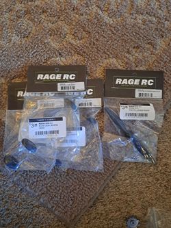 Some miscellaneous RC parts, fuel fittings, landing gear