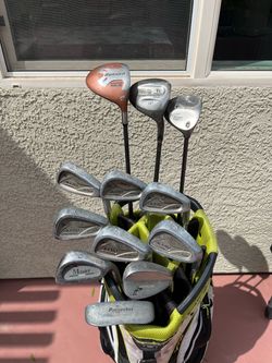 Men’s 12 Golf Club Starter Set- Dunlop Alero Oversize Irons Uniflex Steel Shafts RH