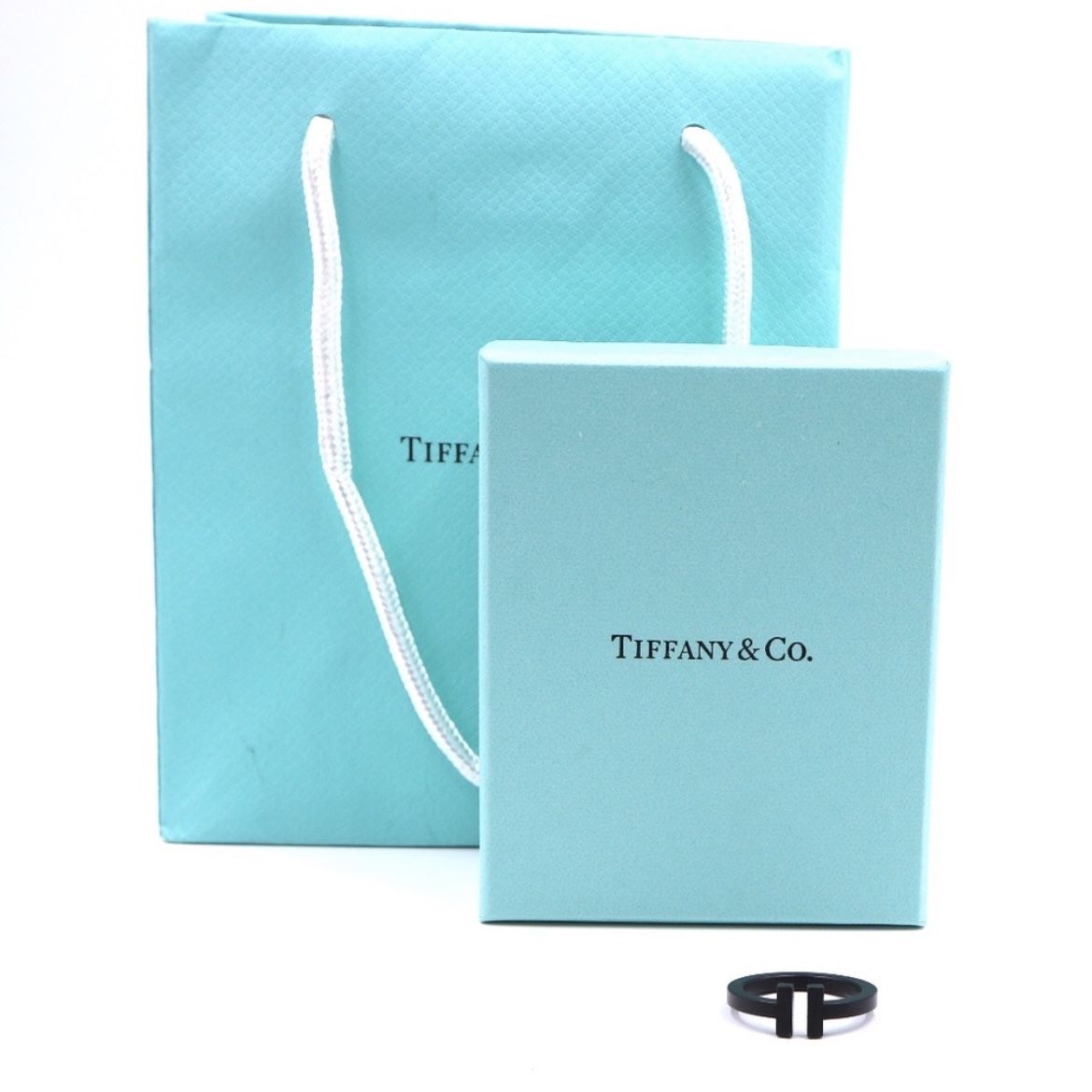 Black Tiffany T Ring - Size 8.5