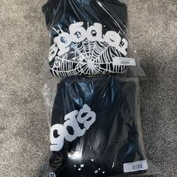 *brand New* Black Sp5der Hoodie OG White Webs Size Medium 100% Authentic ✅