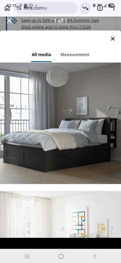 Ikea  queen bed with storage