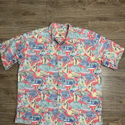 Hawaii Shirt Size 2Xl. Fish Bright Cotton