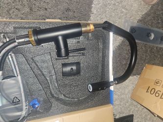Black kitchen faucet