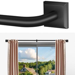 RBYCOS Blackout Curtain Rod 48"-90" Black
