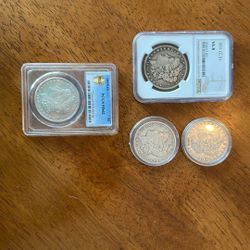 Morgan CC And O Silver Dollars