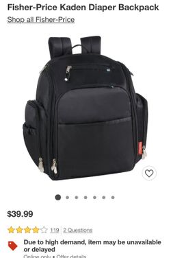 Fisher Price diaper bag