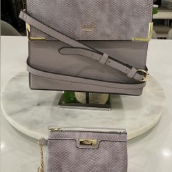 Dune London Snakeskin leather Satchel Crossbody w/Coin Pouch