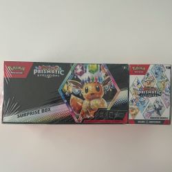 Pokemon Prismatic Surprise Box + Booster Bundle (Sealed) 