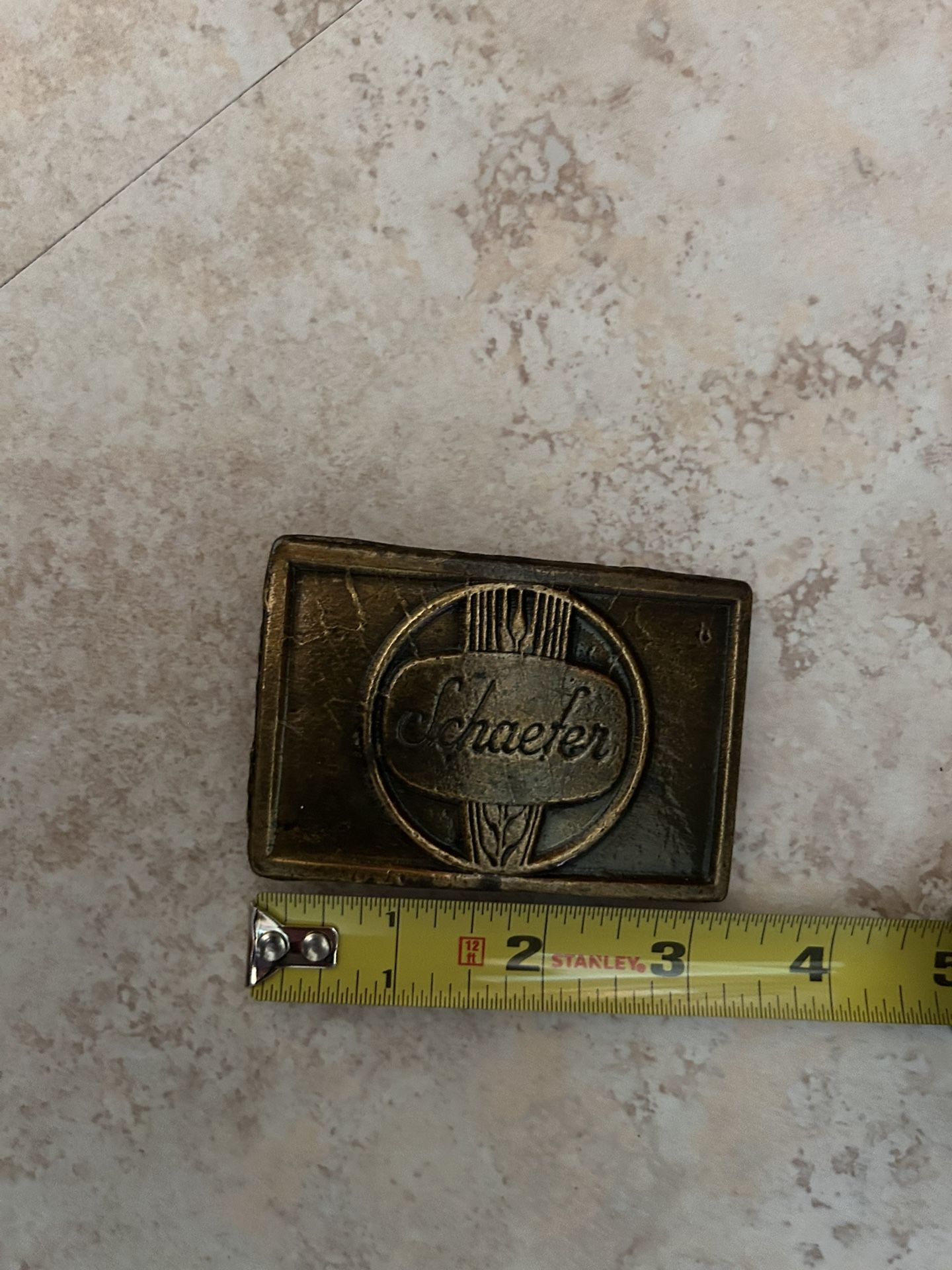SCHAEFER Beer Vintage Advertising Belt Buckle